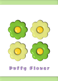 Puffy Flower green