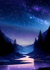 Beautiful starry night view#1343