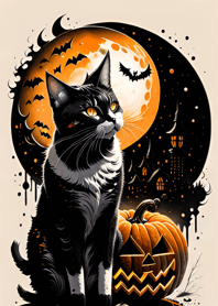 halloween cat 5C7979