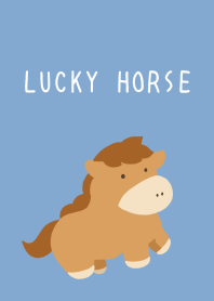 LUCKY HORSE THEME-DUSTY BLUE