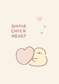 simple chick heart beige.