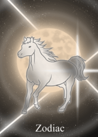 Zodiac horse and the moon 2022