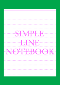 SIMPLE PINK LINE NOTEBOOK-GREEN