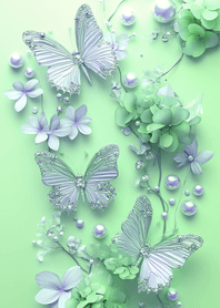 Wishcore Green Y2K Butterfly