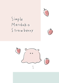 シンプル めんだこ いちご