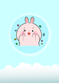 Simple So Lovely Pink Rabbit Theme
