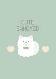 Cute Samoyed simple2 green