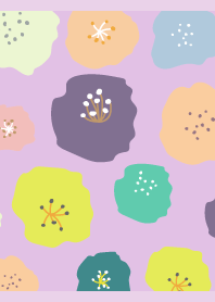 Scandinavian style flowers lightpurpleJ