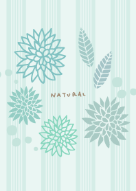 Flowers and leaves stripes28 from Japan