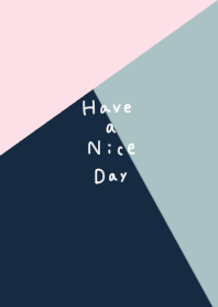 Baby pink. Navy. Dusky blue.