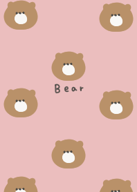 Bear print and pink.