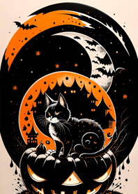 浮世絵万聖節猫 aCe155