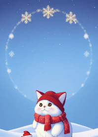 Cute cat in the snow aba9D6