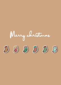 christmas socks - burly wood