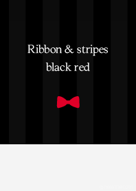 Ribbon & stipes black red