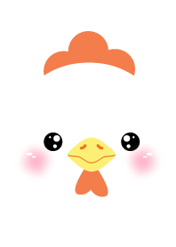 ไก่ขาวน่ารักเรียบๆ