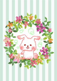 Cute bunny and flower Theme