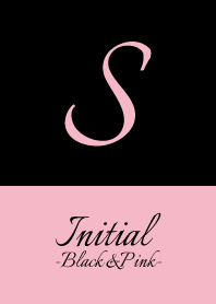 Initial "S" -Black&Pink-