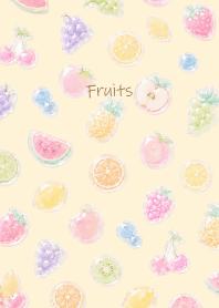 Puffy fruits brown & yellow JP