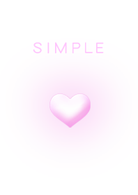 Simple three-dimensional heart pink