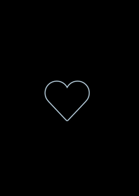 simple heart icon | black aqua