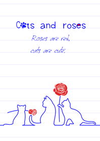Cats and roses