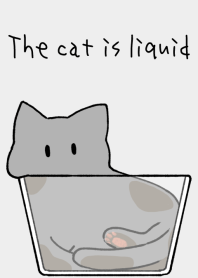 O gato é líquido [cinza]
