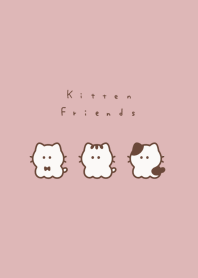 小さな猫．ベージュピンク