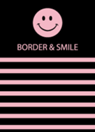 BORDER & SMILE -BLACK+PINK-