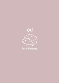 Lucky Hedgehog -smoky pink- ribbon