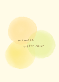 Simple watercolor mimosa color