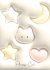 yellow Cat, moon and stars 14_2