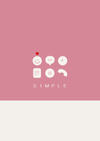 シンプル ハート（beige pink))V.55
