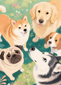 Kawaii Dog Gang Lover Theme