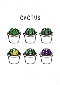 Cute cactus!(pure white)
