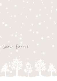 winter snow forest-beige brown