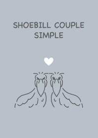 Shoebill couple simple gray matching