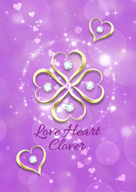 Fortune rise Love Heart Clover Purple !