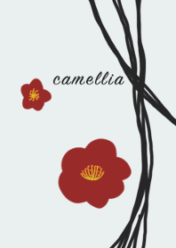 Red Camellia flower