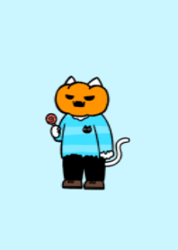 Jack-o'-lantern cat 06.