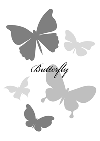 Butterflies flying(pure white)