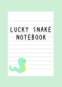 LUCKY SNAKE NOTEBOOK/LIGHT MINT GREEN