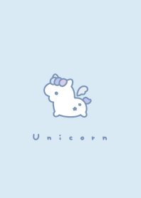 Unicorn /aqua blue BW.