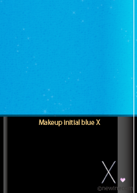 Makeup initial blue X