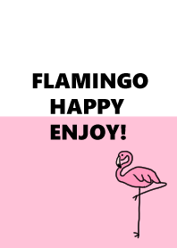 Pink + white. Flamingo.