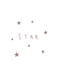 ホワイトとグレージュ。星。シンプル。