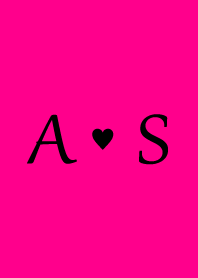 Initial "A & S" Vivid pink & black.