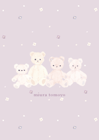 simple テディベア-すみれ色