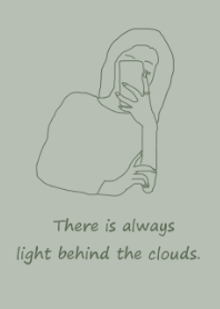 selfie girl =beige green=