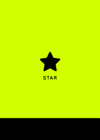 Simple Lucky Star-Black&Neon Lime Green